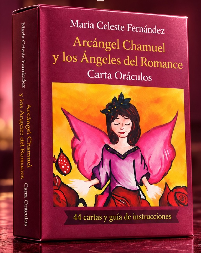 Detalle de la caja ilustrada del oráculo de Celes